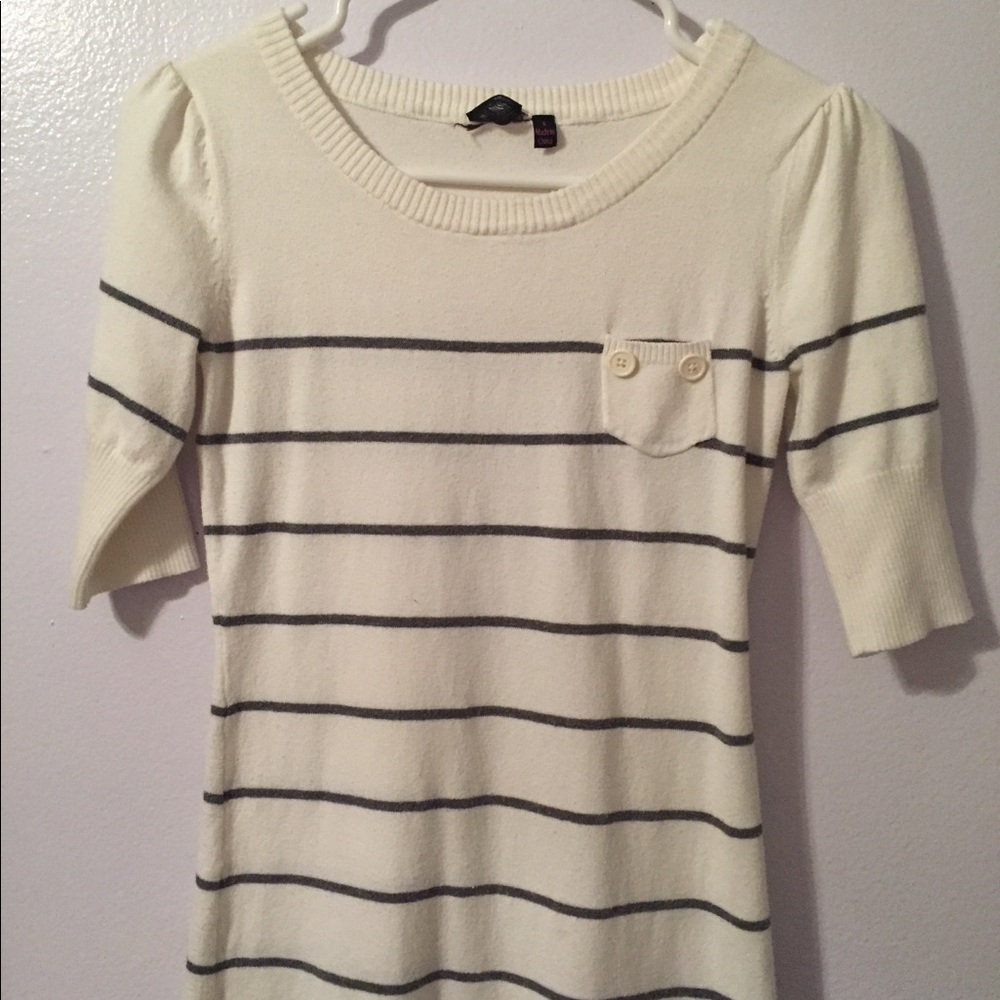 Striped Small Sweater Dress Tunic - Picture 5 of 6